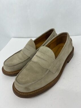 Express Women's Beige Suede Penny Loafers